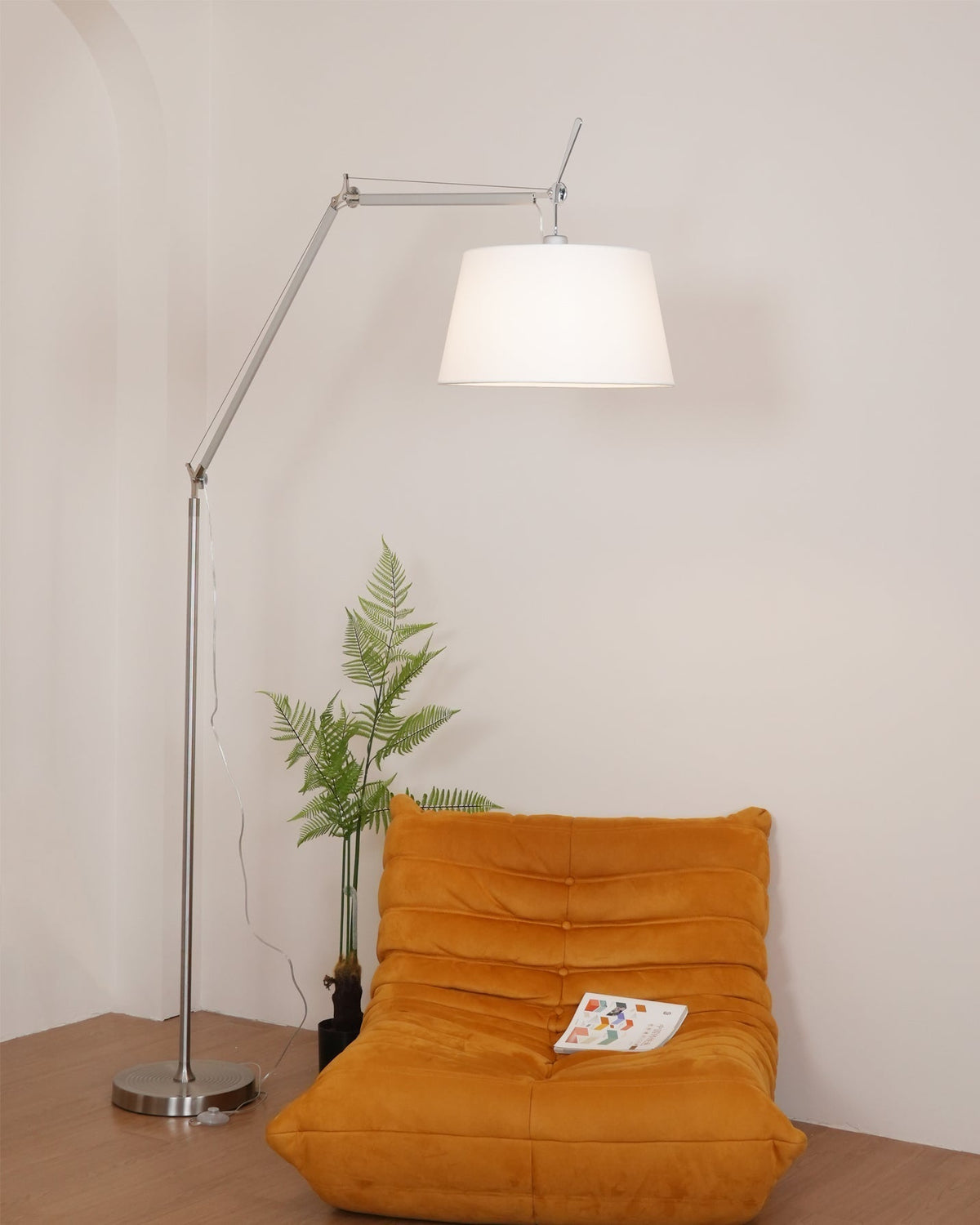 Ciroce Stoff-Industrie-Stehleuchte für Wohnzimmer | Cielum