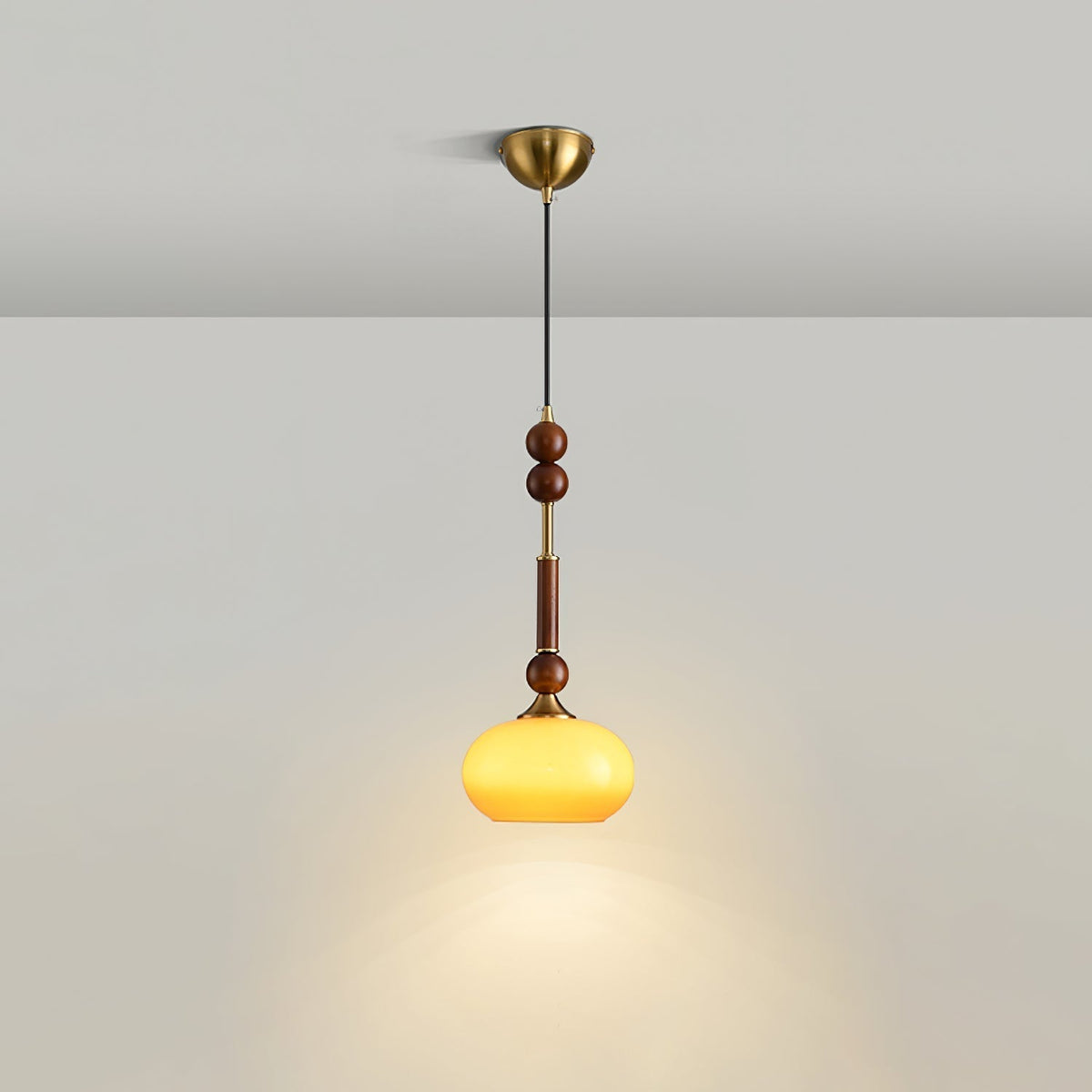 Yovelis Vintage Holz-Pendelleuchte