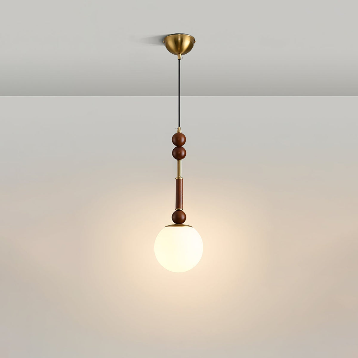 Yovelis Vintage Holz-Pendelleuchte