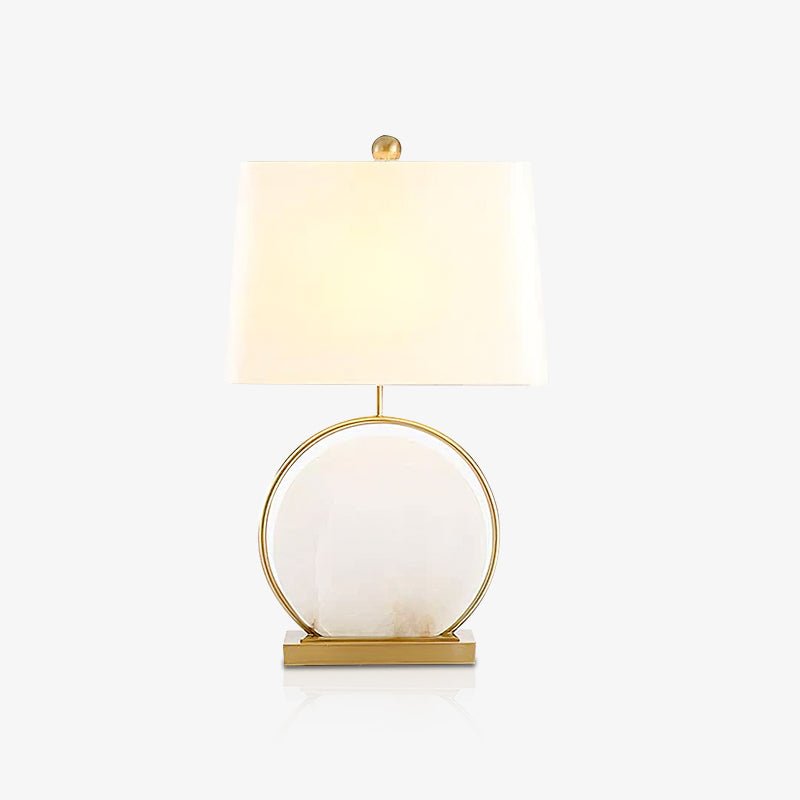 Cirilina Ring Base Alabaster Tischleuchte
