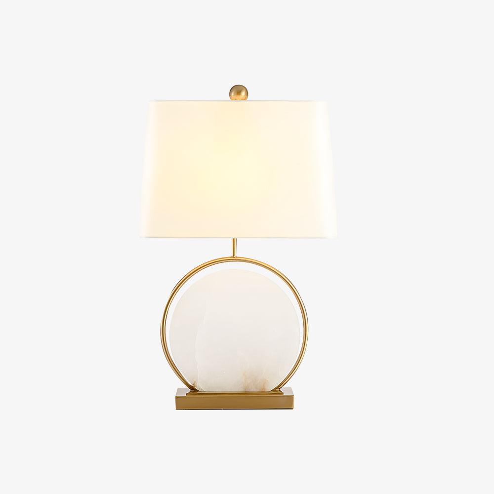 Cirilina Ring Base Alabaster Tischleuchte