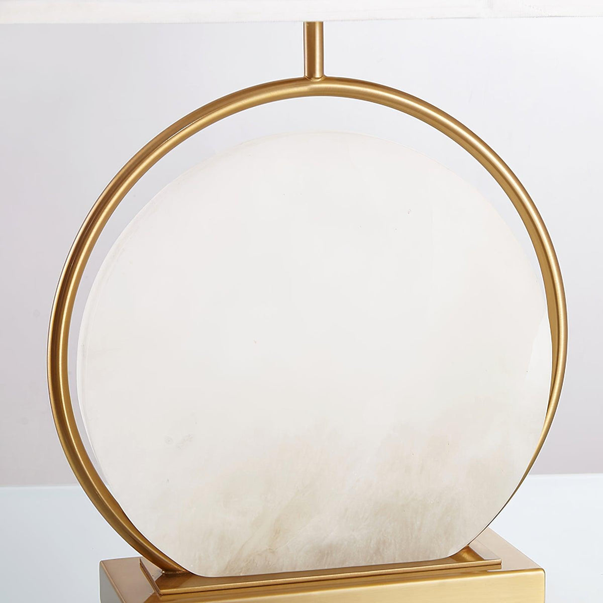 Cirilina Ring Base Alabaster Tischleuchte