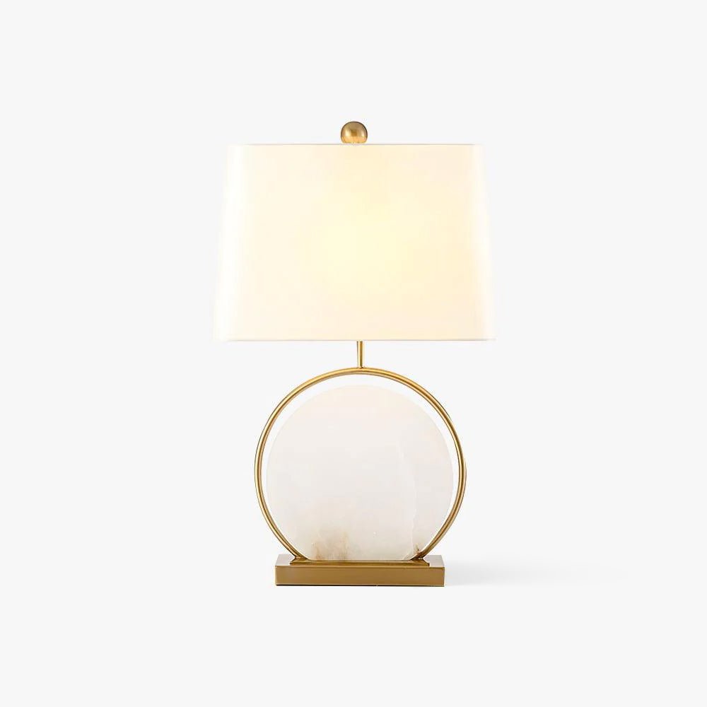 Cirilina Ring Base Alabaster Tischleuchte