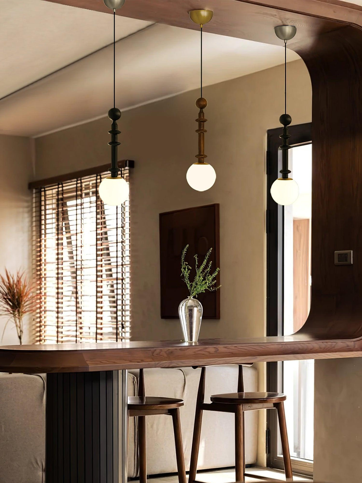 Barvel Pendelleuchte aus Holz im Industrie-Stil