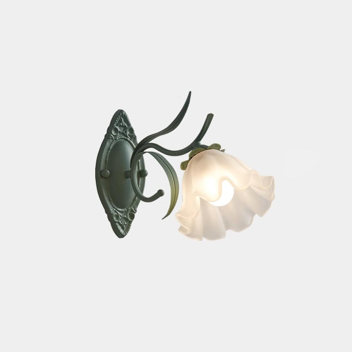 Wandleuchte Vintage Blumenmuster aus Glas für Schlafzimmer und Wohnzimmer