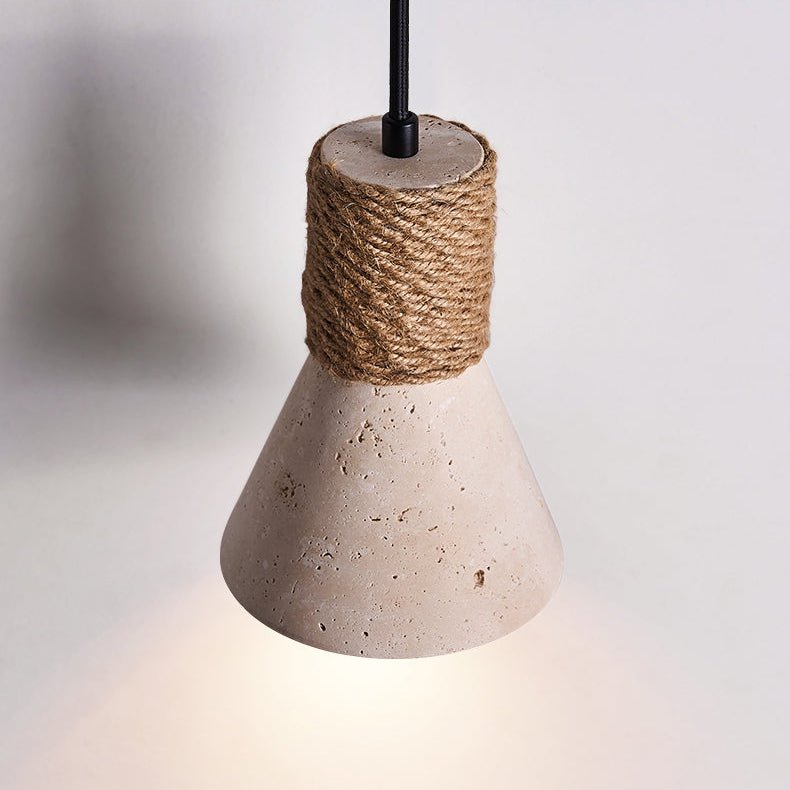 Rope Stone Cone Wandleuchte
