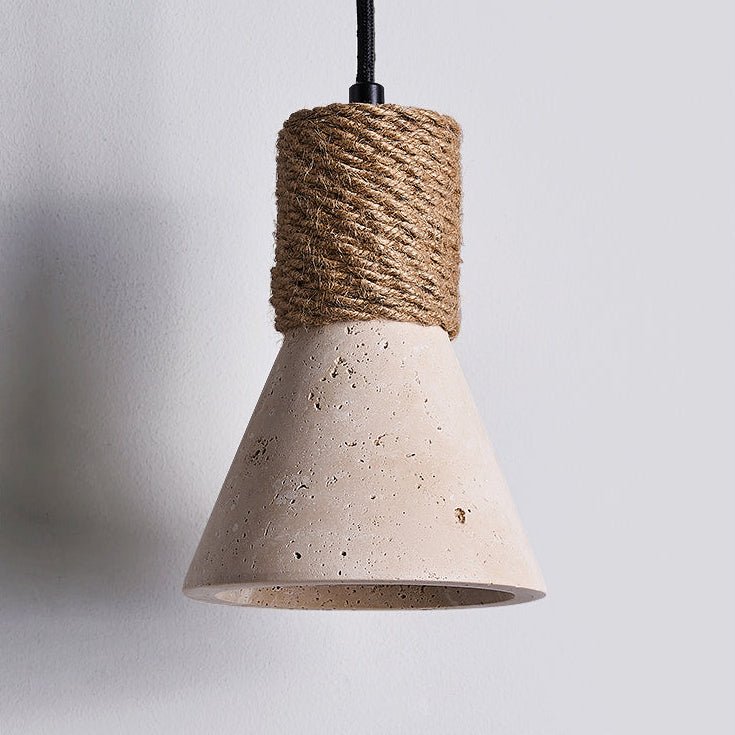 Rope Stone Cone Wandleuchte