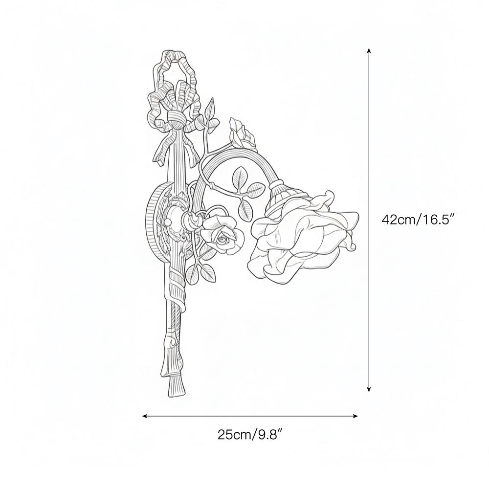 Valmora Wandleuchte Bronze Art Nouveau Wohnzimmer | Cielum