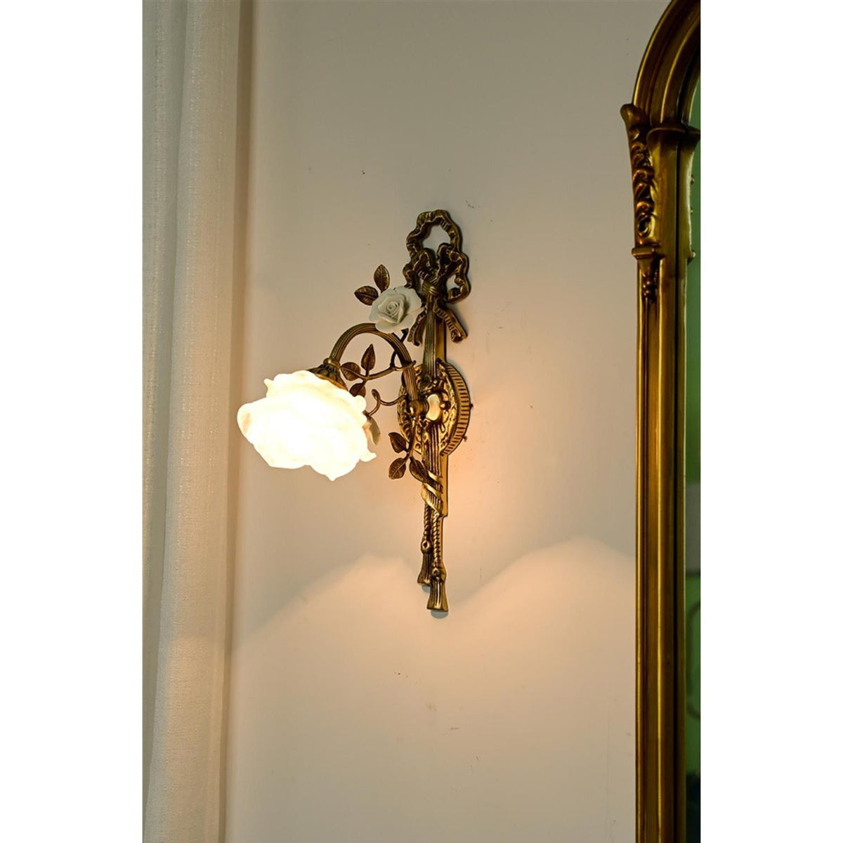 Valmora Wandleuchte Bronze Art Nouveau Wohnzimmer | Cielum