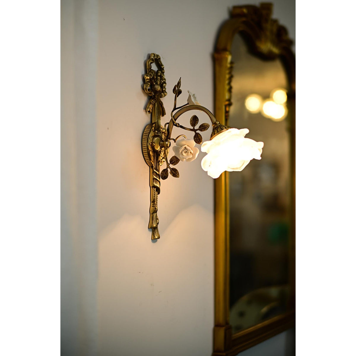 Valmora Wandleuchte Bronze Art Nouveau Wohnzimmer | Cielum