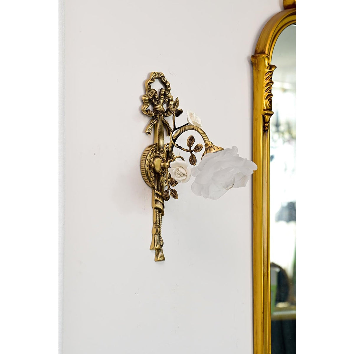Valmora Wandleuchte Bronze Art Nouveau Wohnzimmer | Cielum