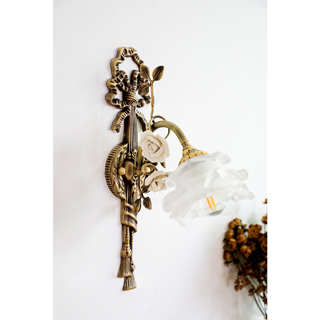 Valmora Wandleuchte Bronze Art Nouveau Wohnzimmer | Cielum