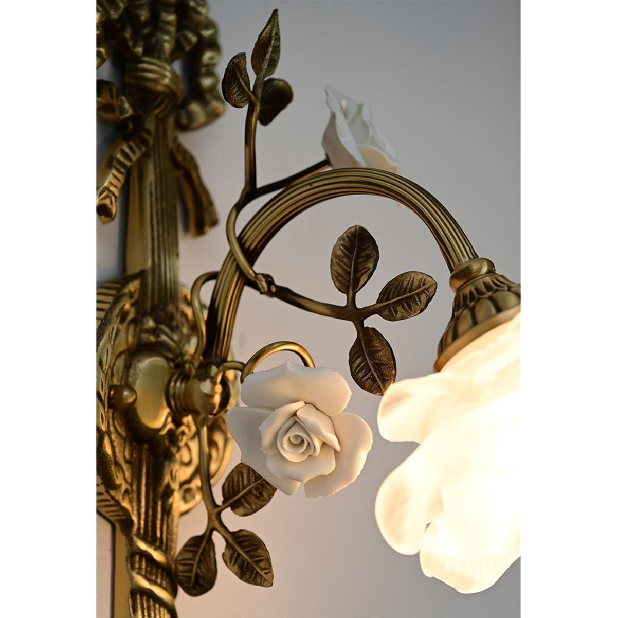 Valmora Wandleuchte Bronze Art Nouveau Wohnzimmer | Cielum