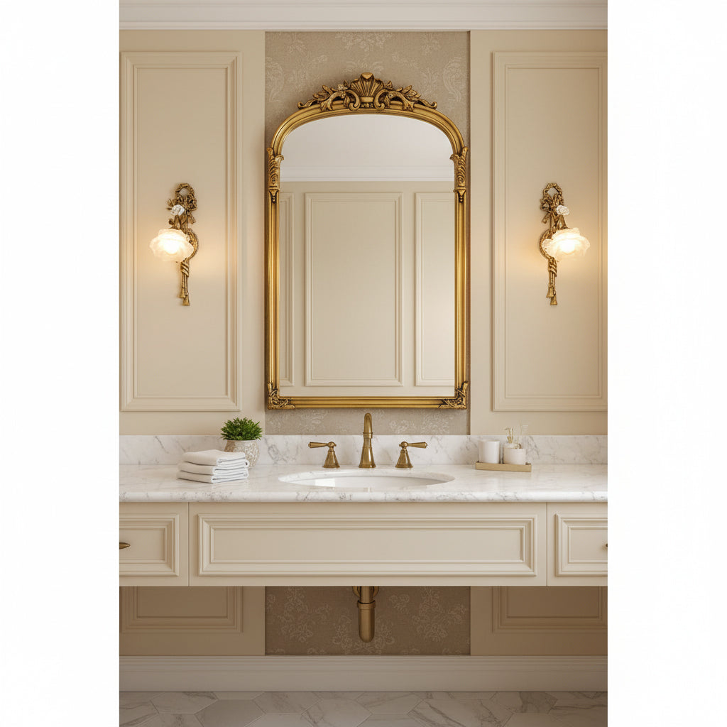 Valmora Wandleuchte Bronze Art Nouveau Wohnzimmer | Cielum