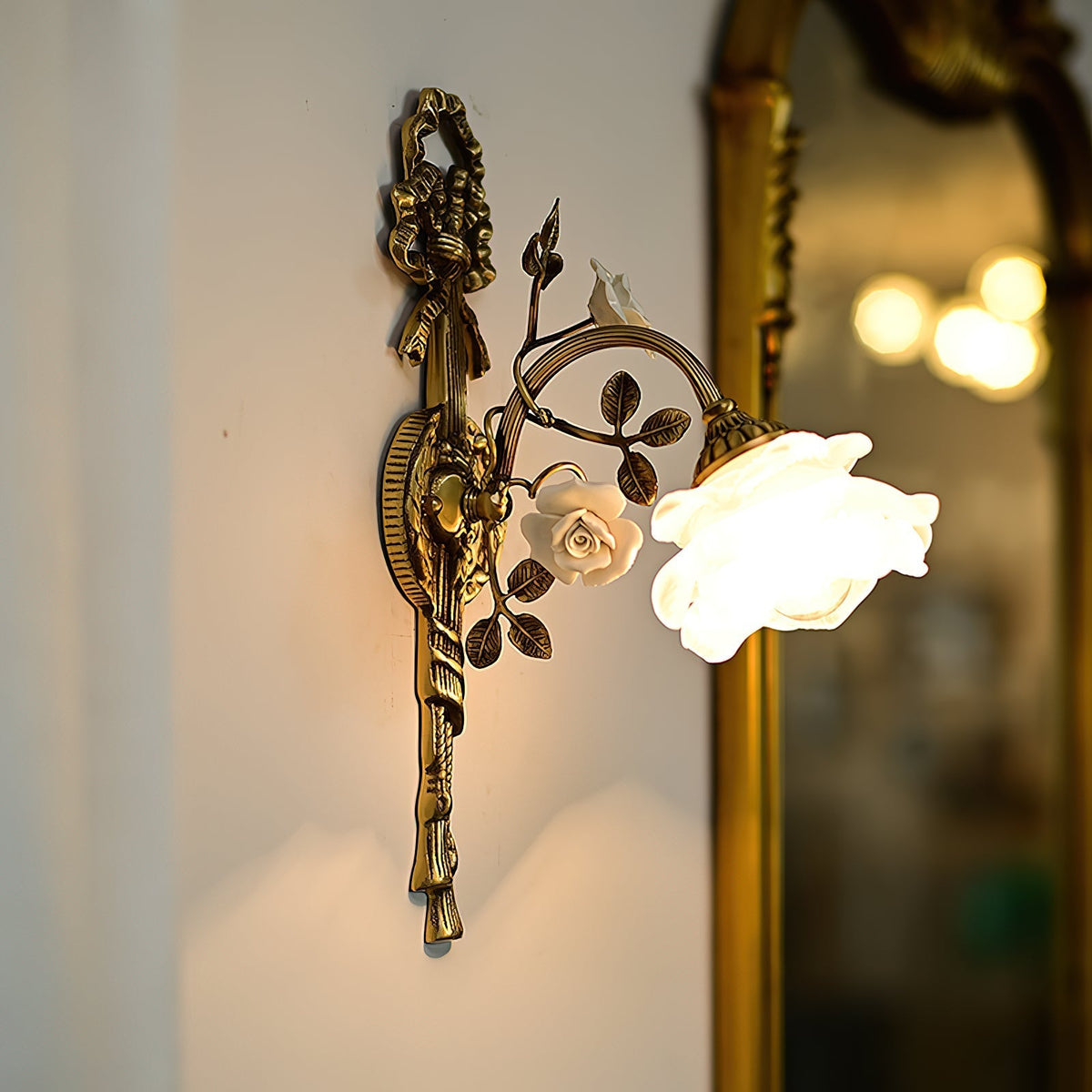 Valmora Wandleuchte Bronze Art Nouveau Wohnzimmer | Cielum