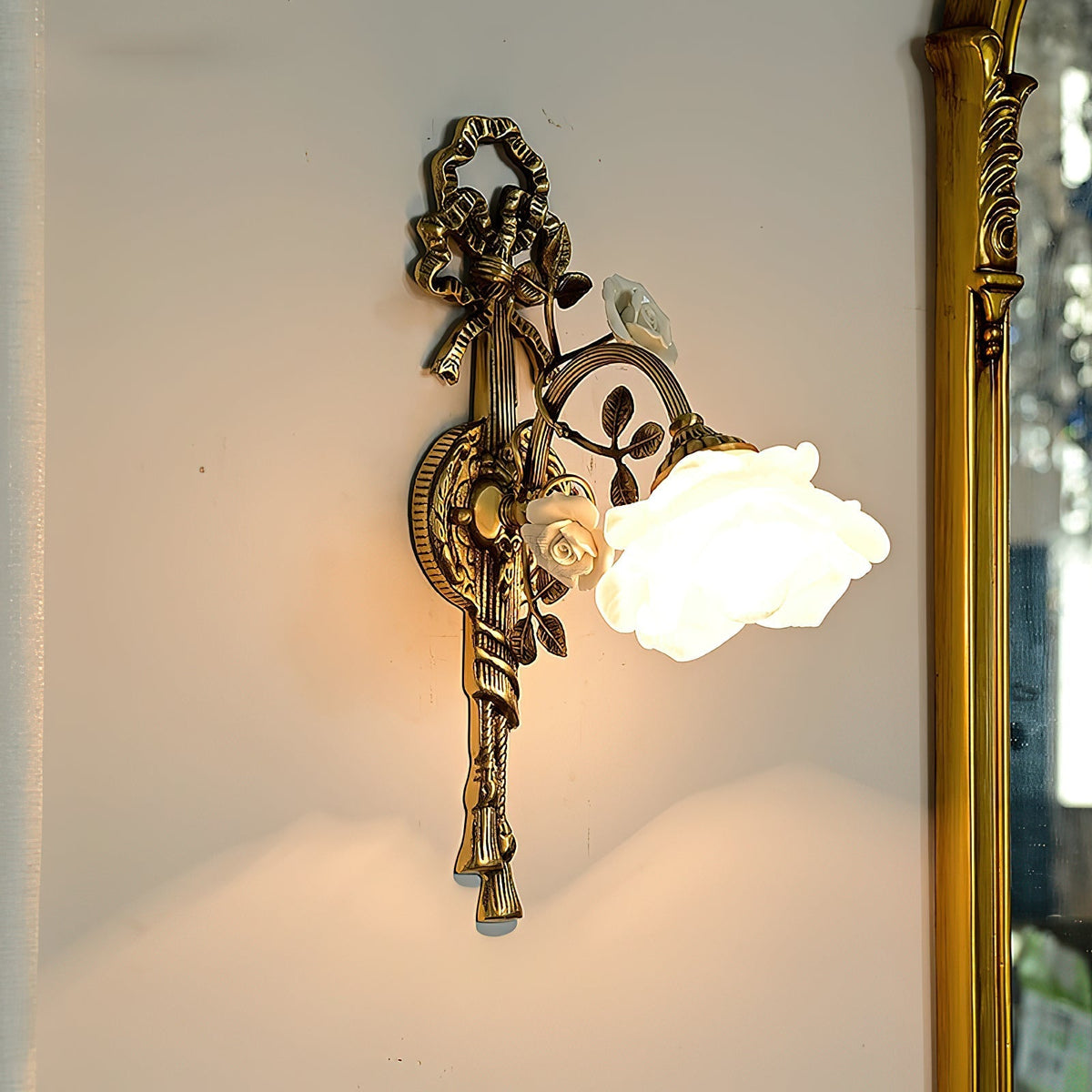 Valmora Wandleuchte Bronze Art Nouveau Wohnzimmer | Cielum