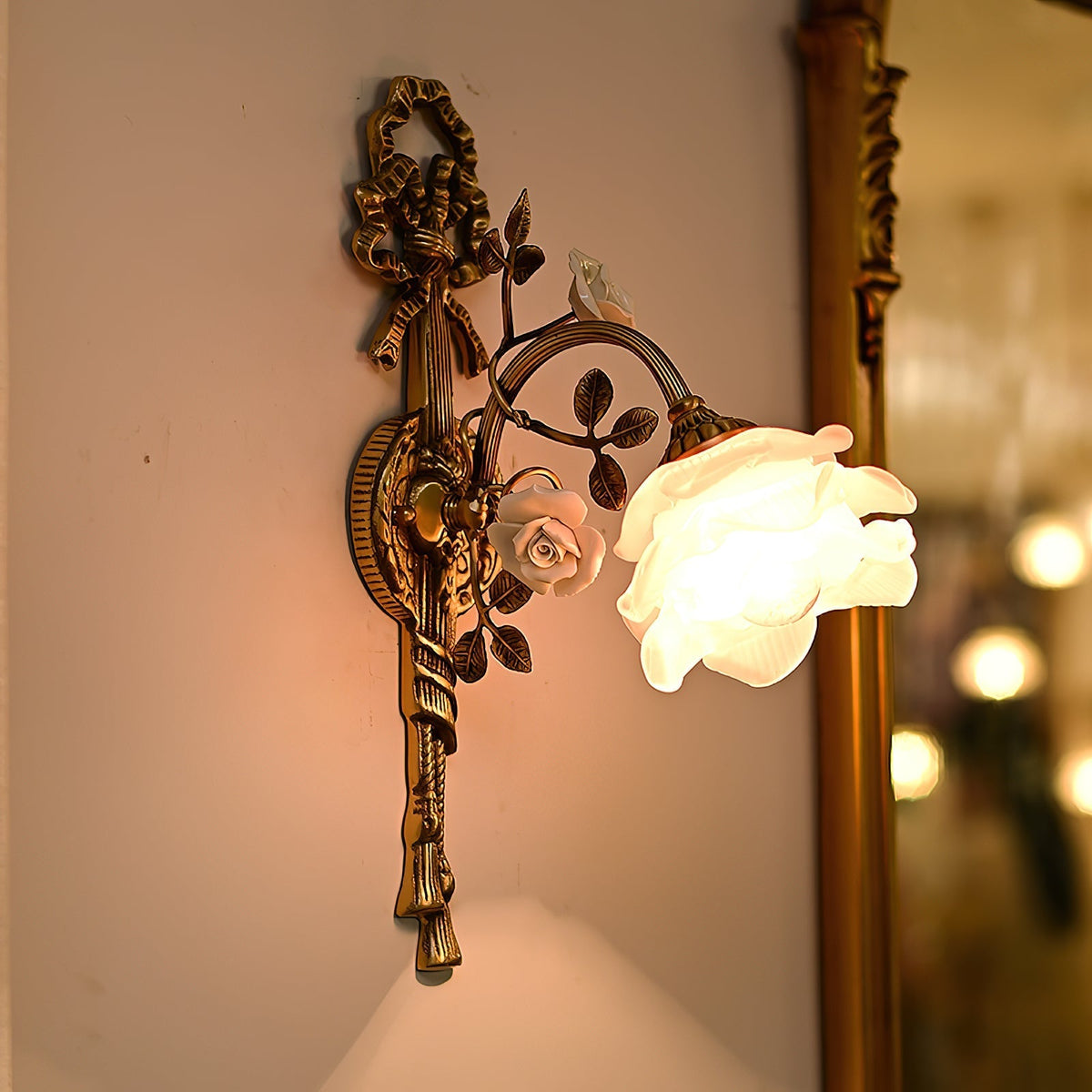 Valmora Wandleuchte Bronze Art Nouveau Wohnzimmer | Cielum