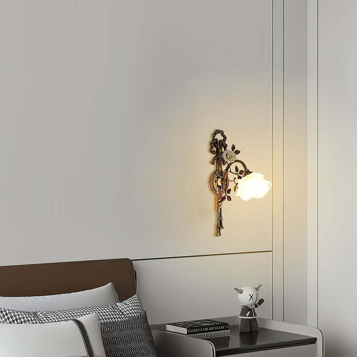 Valmora Wandleuchte Bronze Art Nouveau Wohnzimmer | Cielum