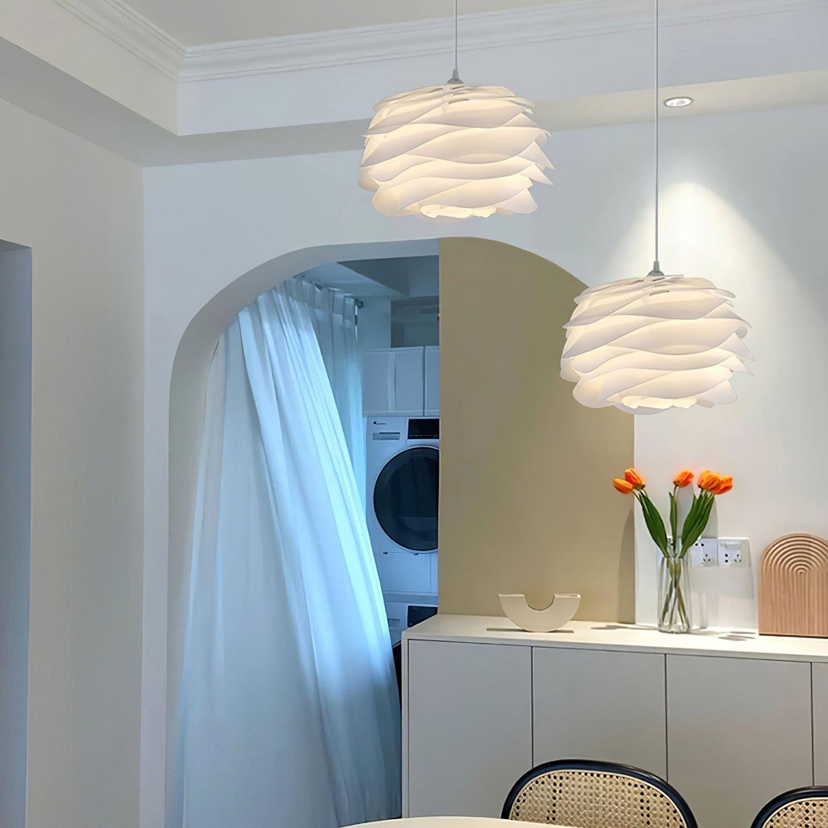 Kirove Pendelleuchte PVC Rosenblumenmuster mehrschichtig romantisch