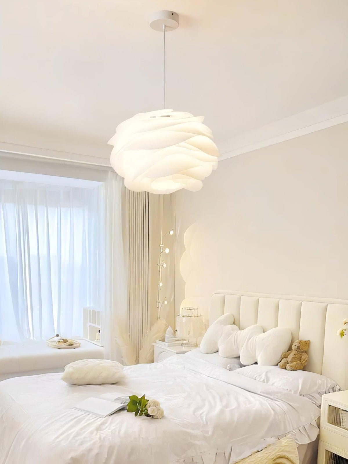 Kirove Pendelleuchte PVC Rosenblumenmuster mehrschichtig romantisch