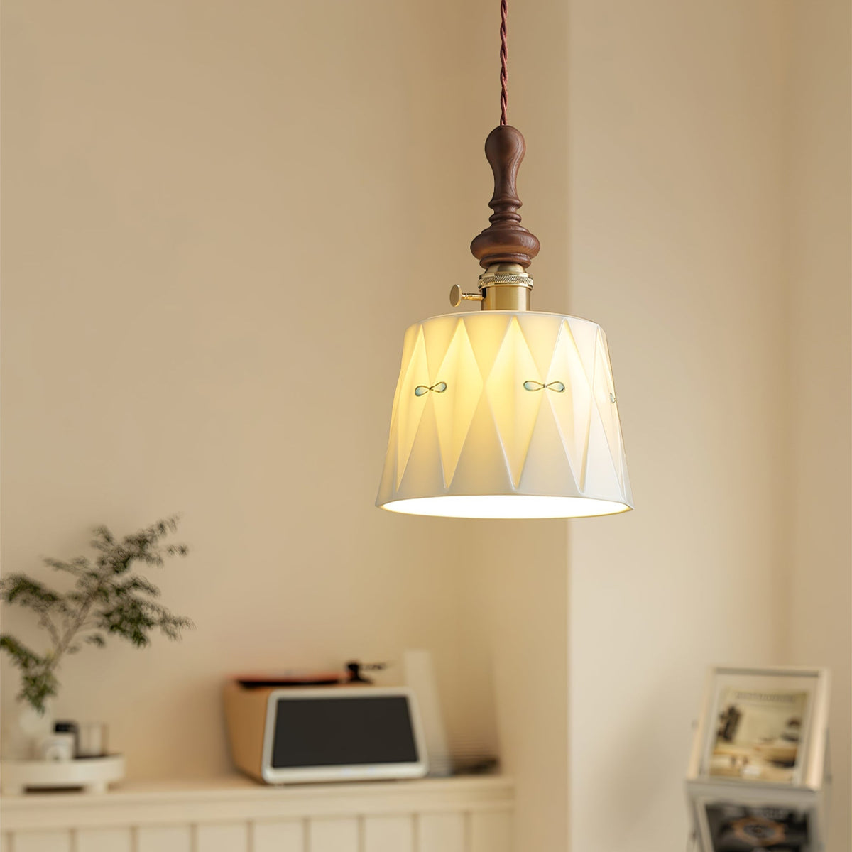 Ceraeyre Vintage Keramik-Pendelleuchte