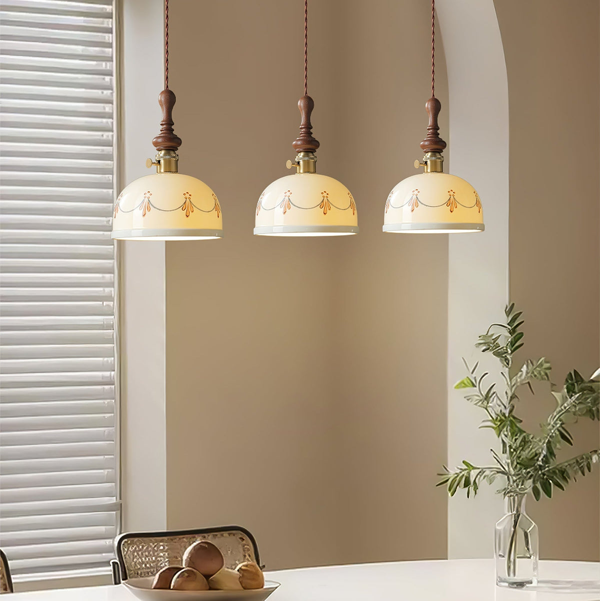 Ceraeyre Vintage Keramik-Pendelleuchte