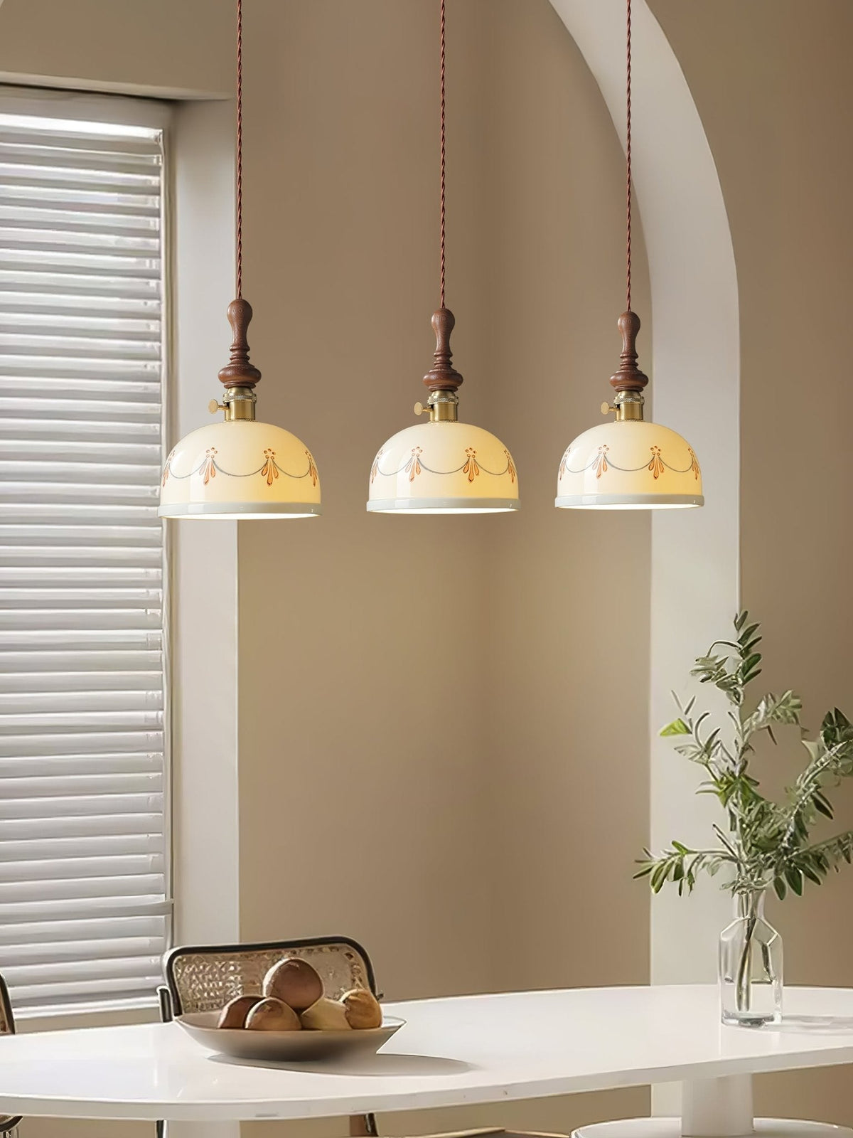 Ceraeyre Vintage Keramik-Pendelleuchte