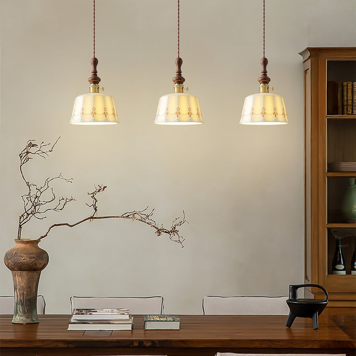 Ceraeyre Vintage Keramik-Pendelleuchte