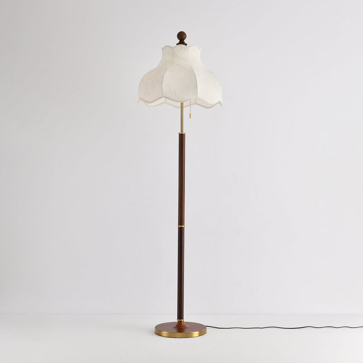 Tulfa Vintage Holz-Stehleuchte