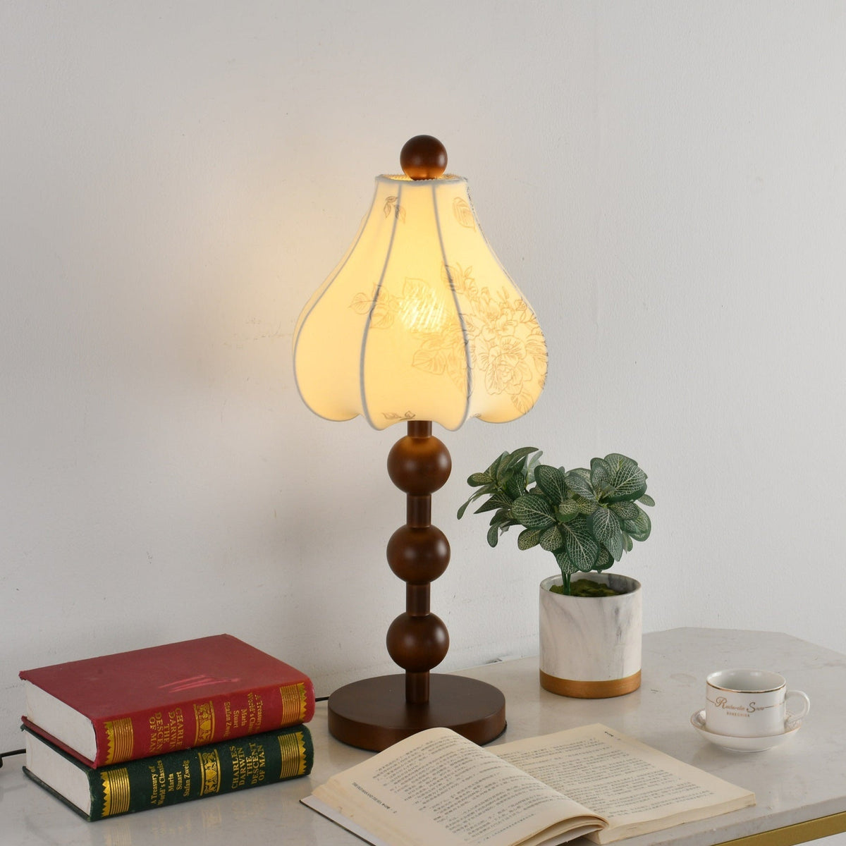 Mirerelle Vintage-Stoff-Tischleuchte