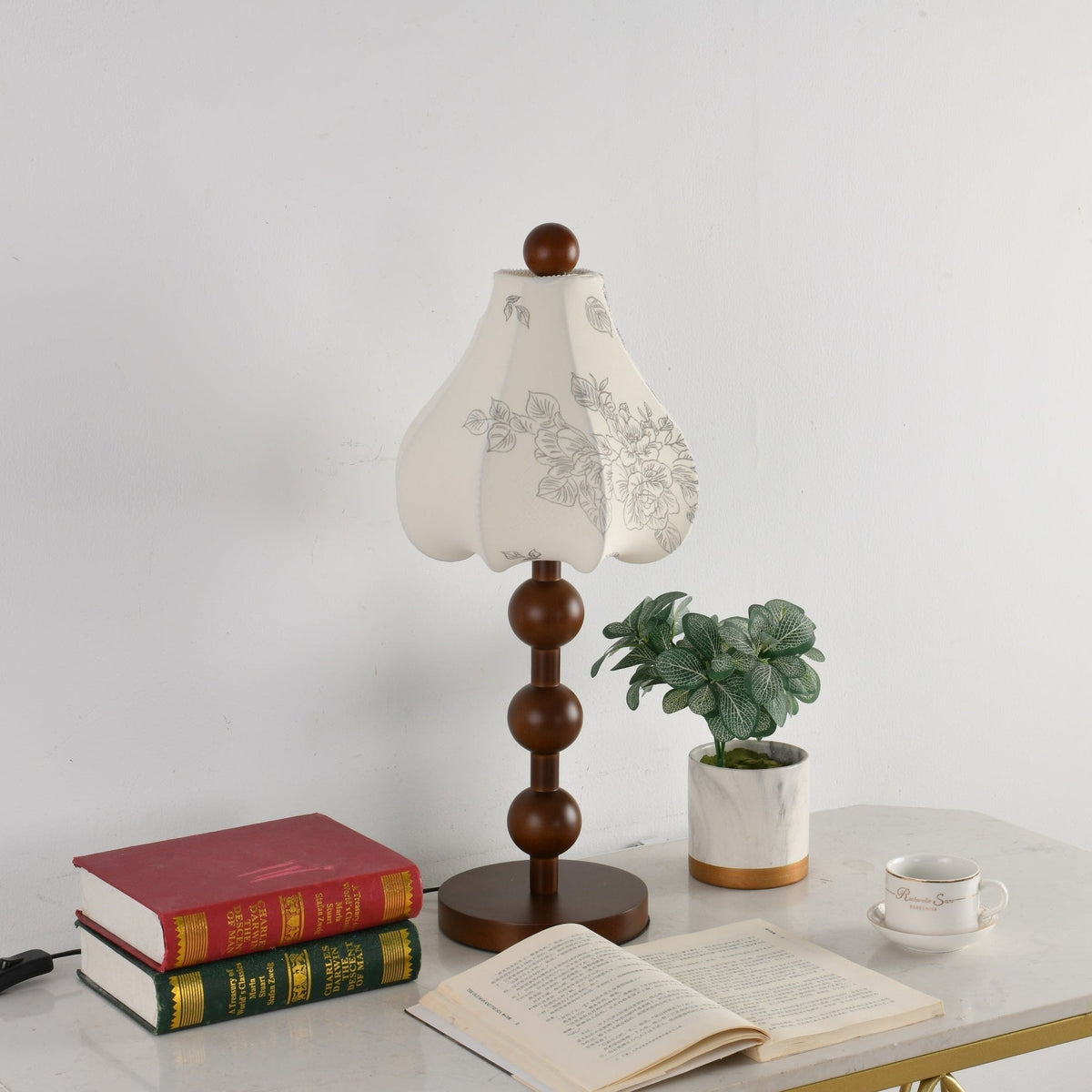Mirerelle Vintage-Stoff-Tischleuchte