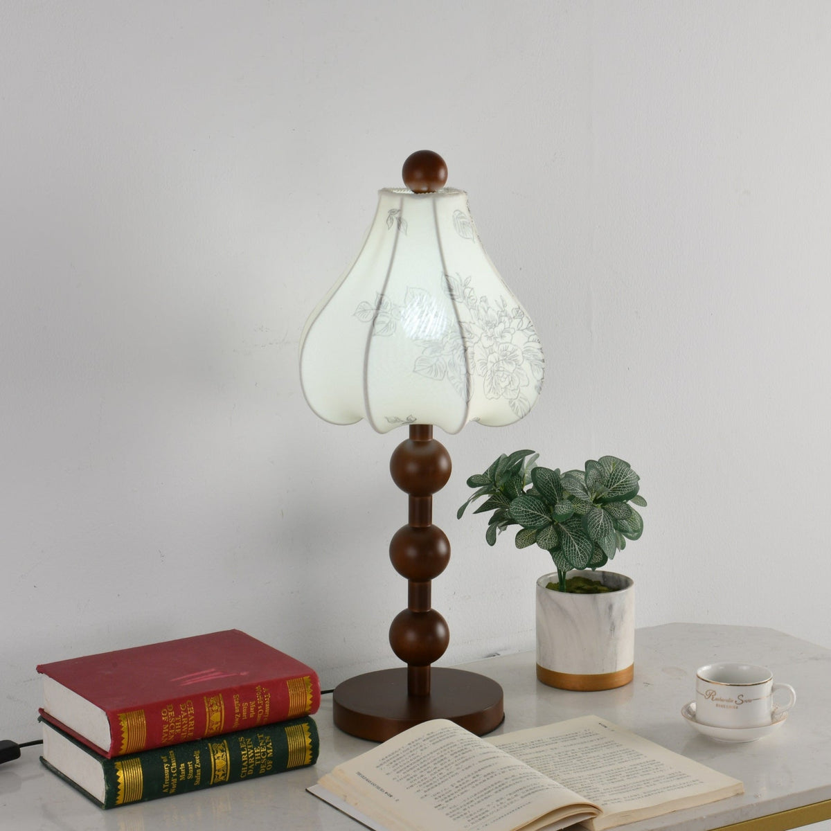 Mirerelle Vintage-Stoff-Tischleuchte
