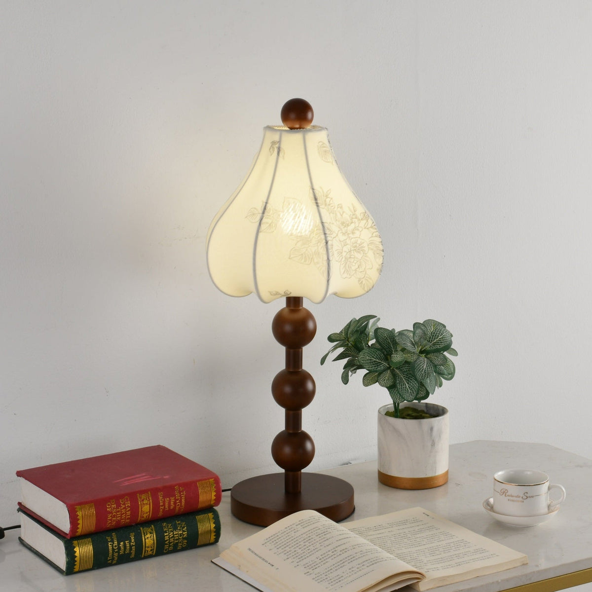 Mirerelle Vintage-Stoff-Tischleuchte