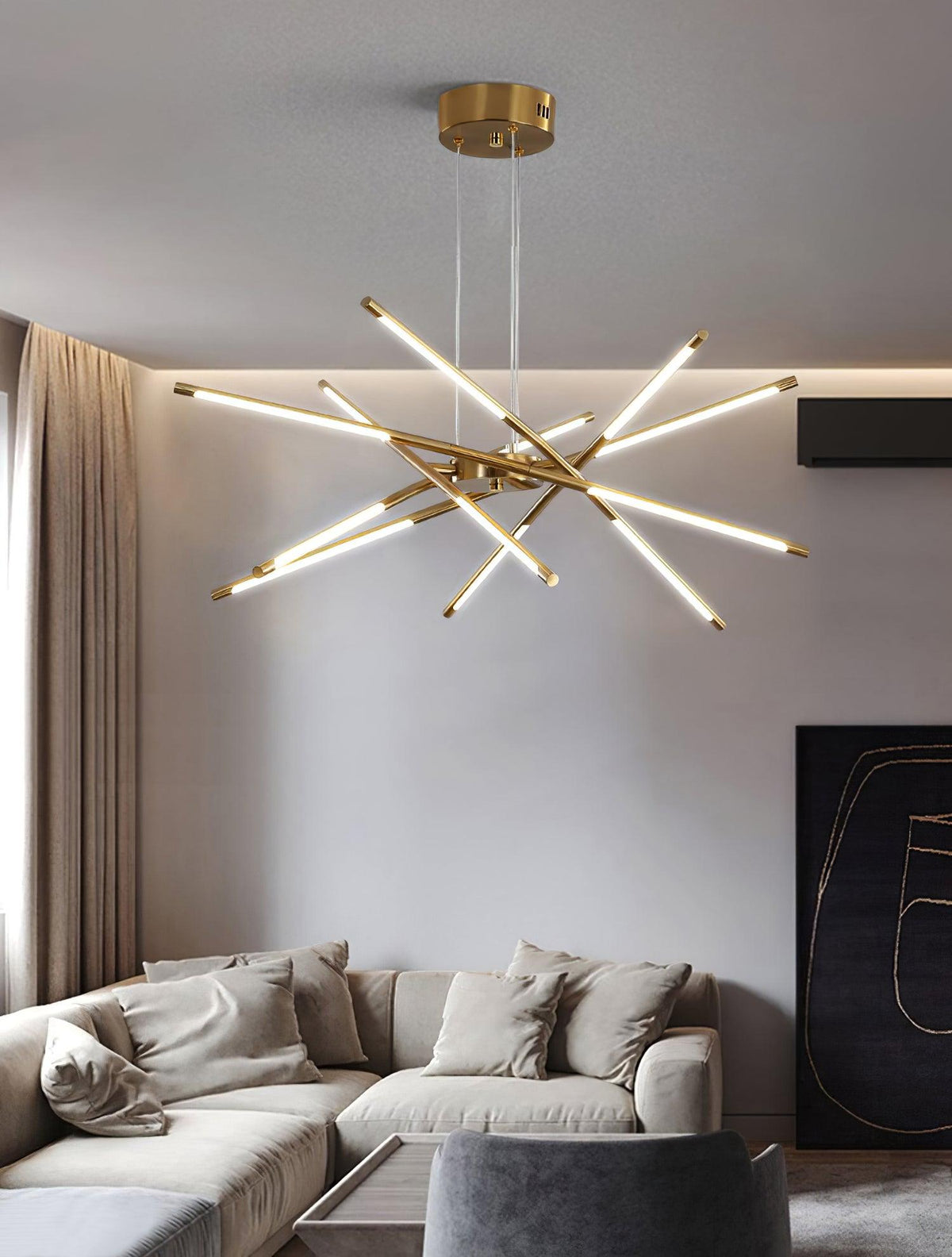 Lumueon Kronleuchter drehbar LED modern