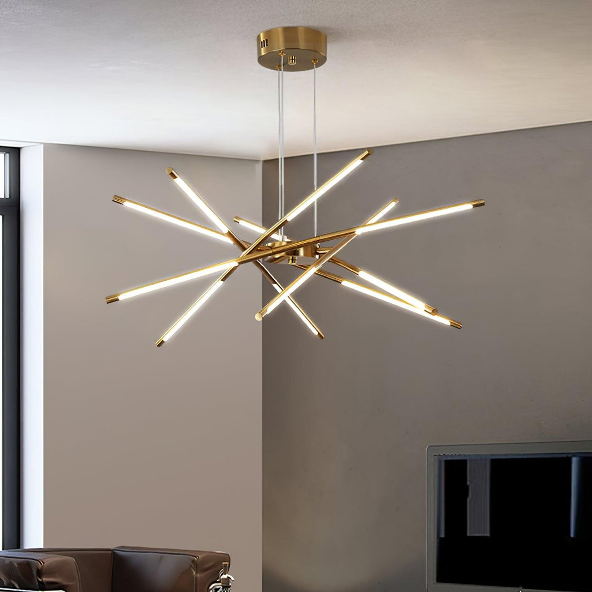 Lumueon Kronleuchter drehbar LED modern