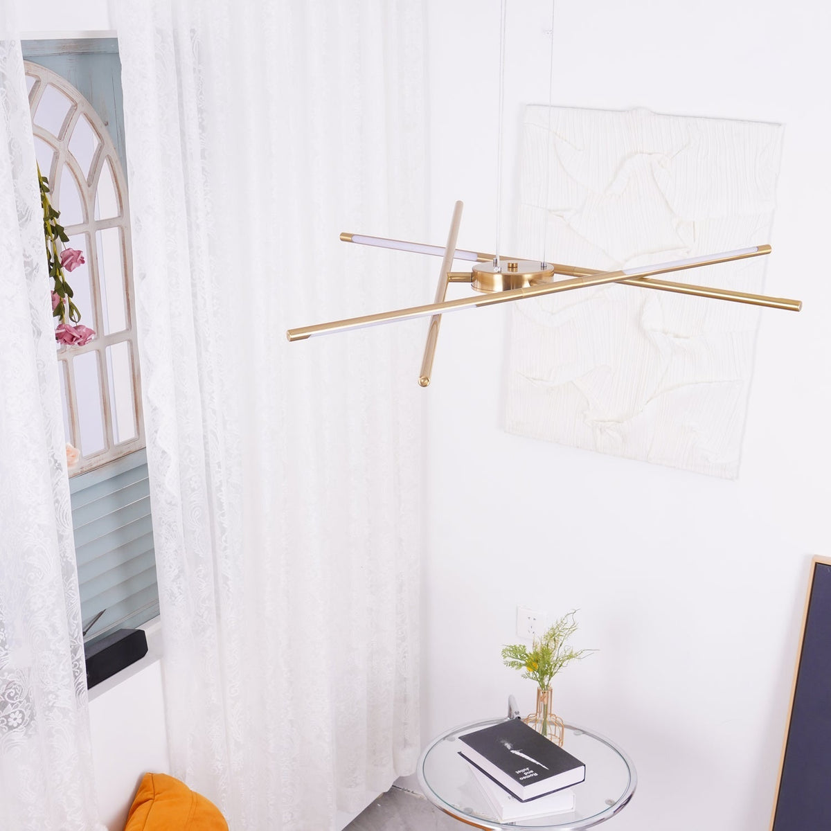 Lumueon Kronleuchter drehbar LED modern