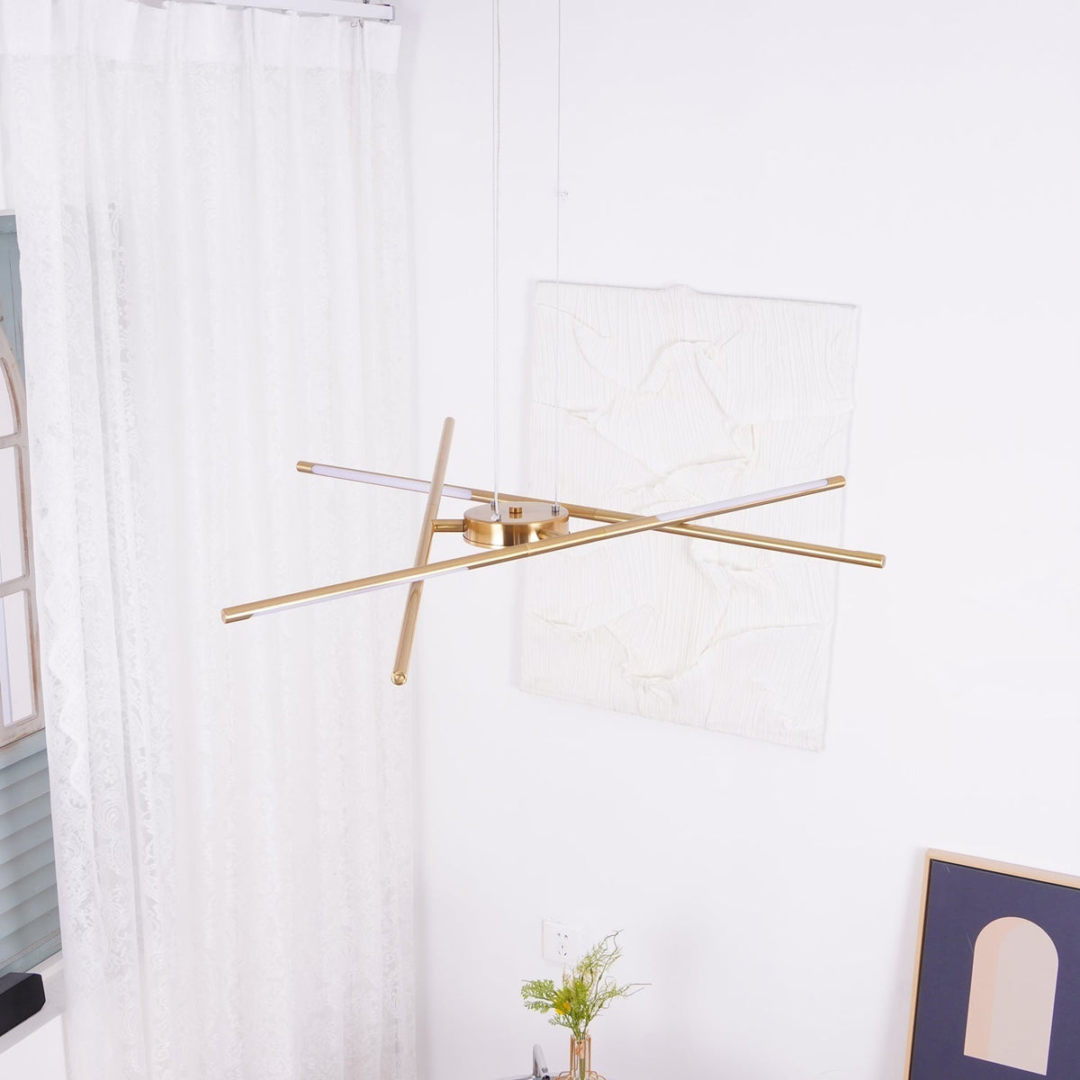 Lumueon Kronleuchter drehbar LED modern
