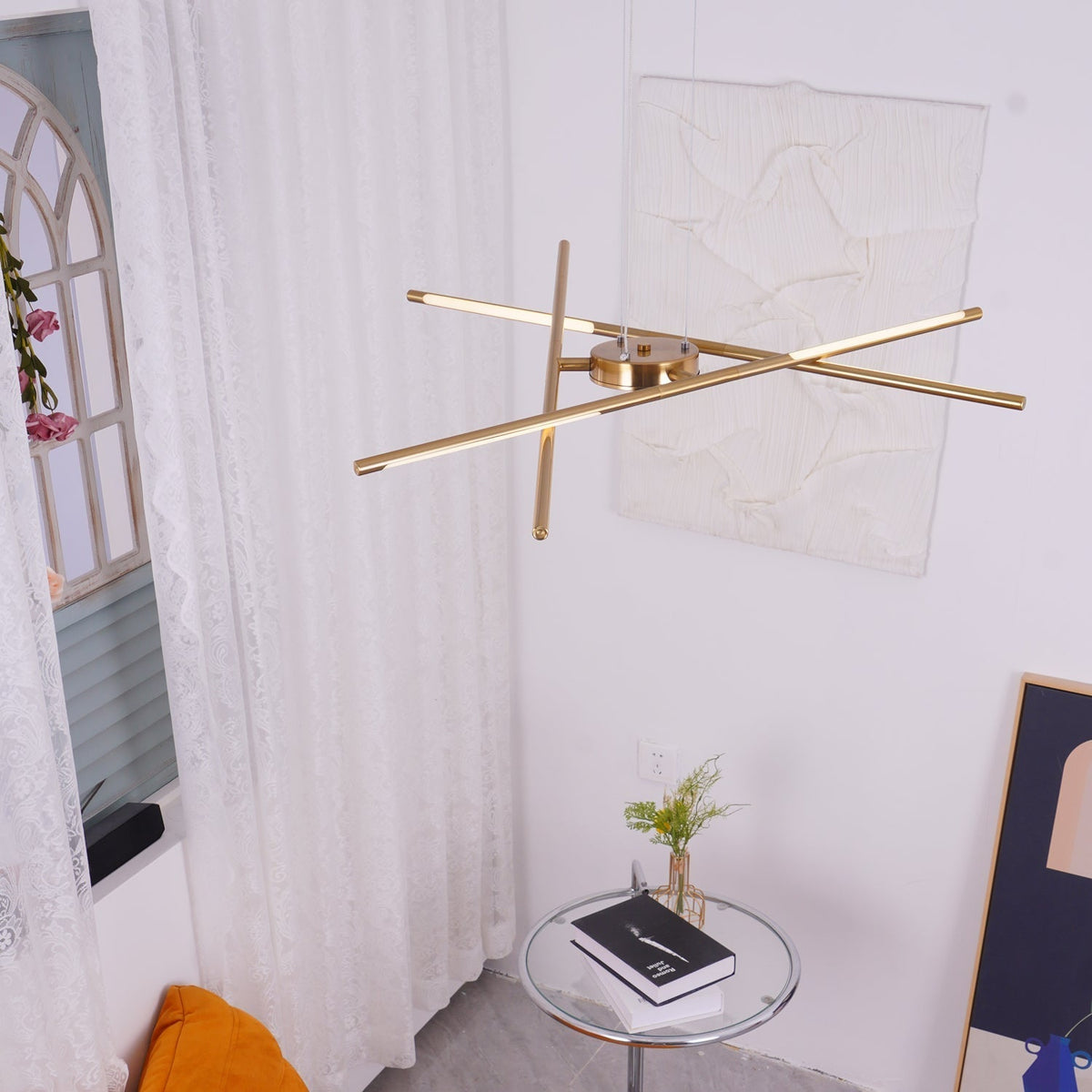 Lumueon Kronleuchter drehbar LED modern