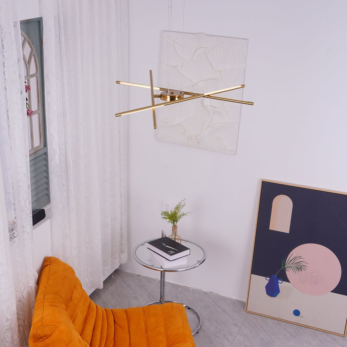 Lumueon Kronleuchter drehbar LED modern