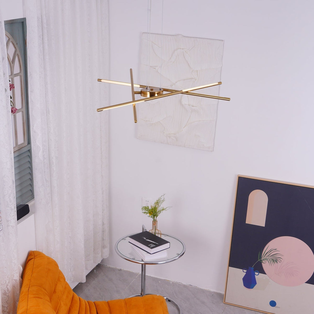 Lumueon Kronleuchter drehbar LED modern