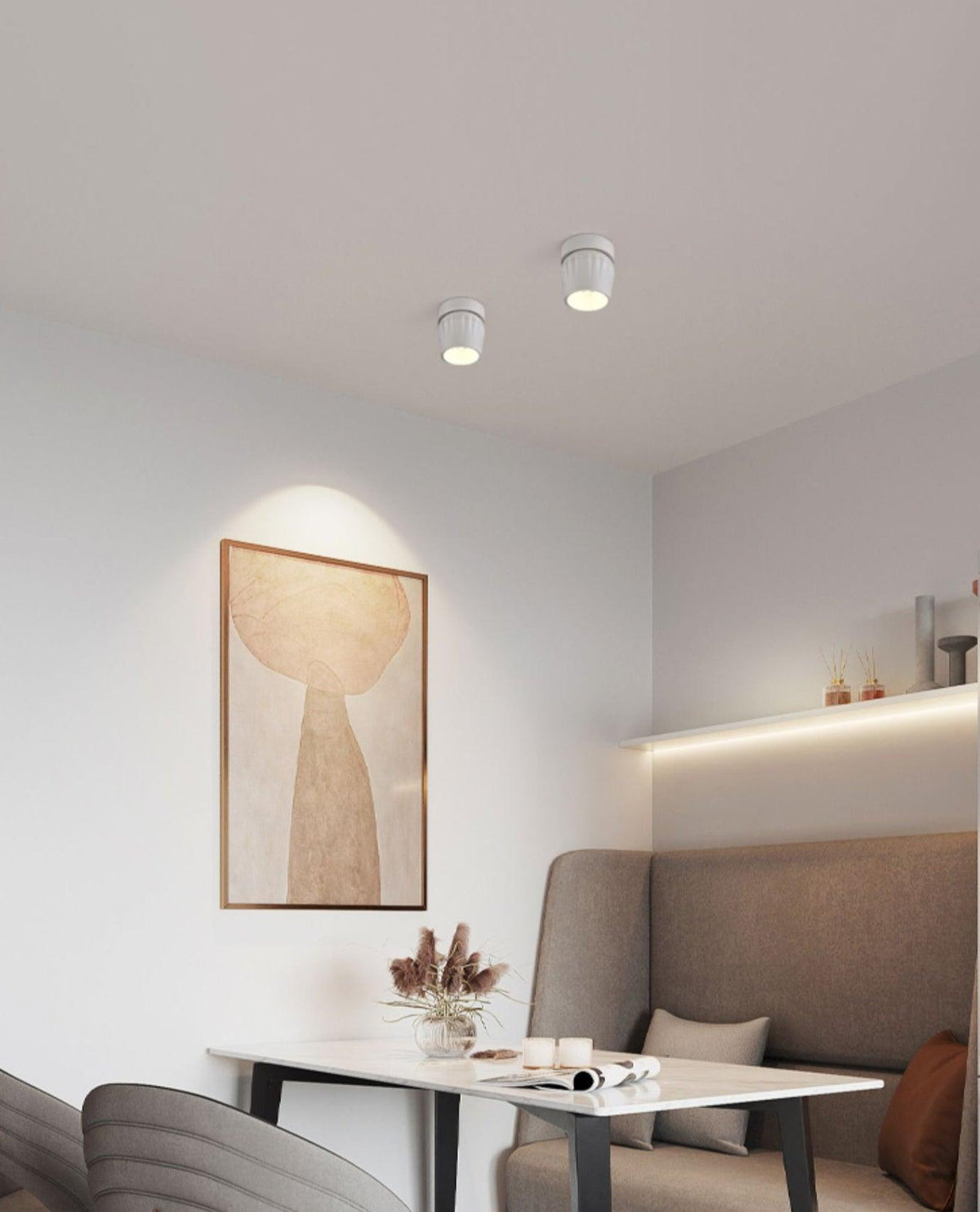 Keveny Decken-Spotlight Aluminium Rippen drehbar minimalistisch