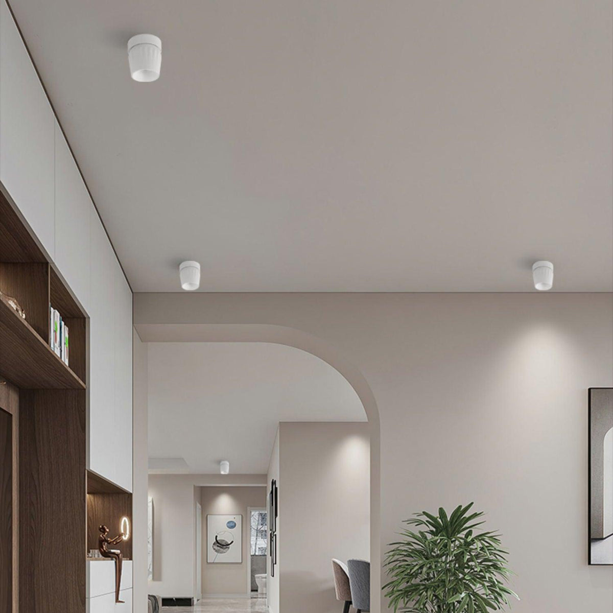 Keveny Decken-Spotlight Aluminium Rippen drehbar minimalistisch