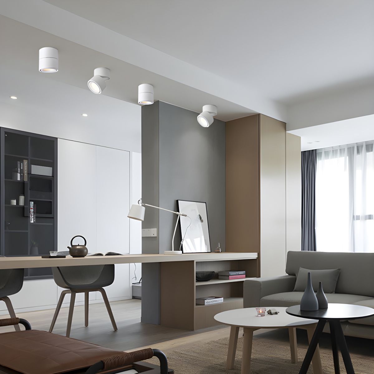 Kixor Deckenleuchte Aluminium verstellbares Spotlicht Minimalistisch