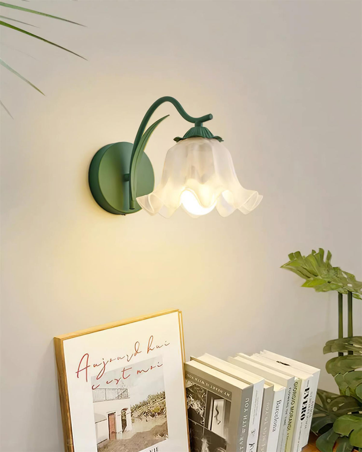 Lily Wandleuchte Botanical Whimsy Grün Stiel