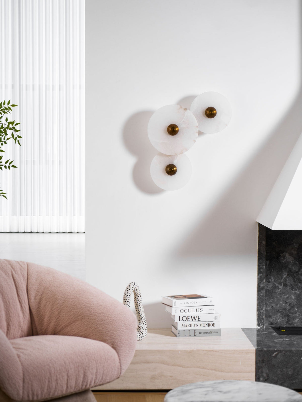 Albireria Minimalistische Alabaster-Deckenleuchte
