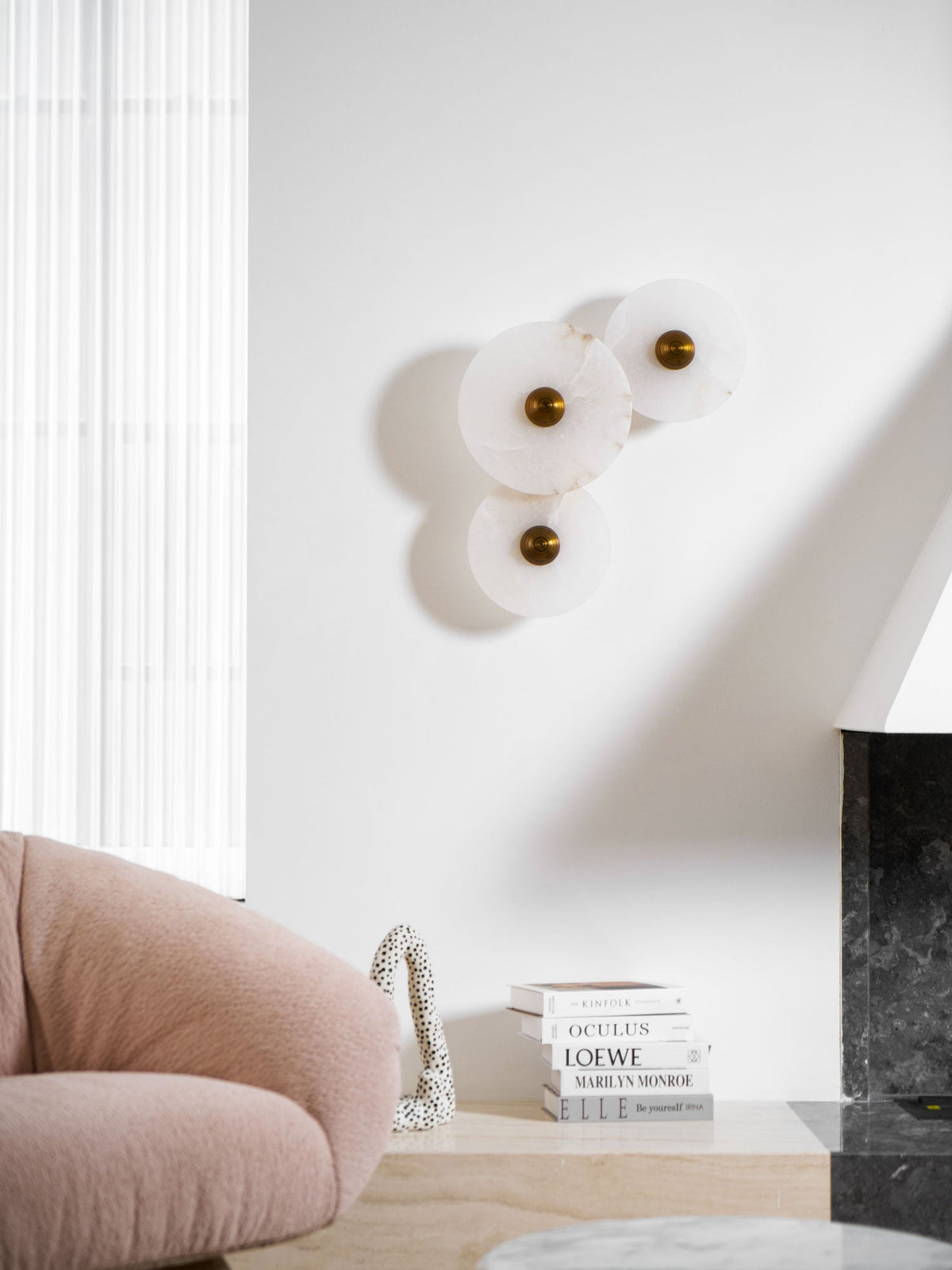 Albireria Minimalistische Alabaster-Deckenleuchte