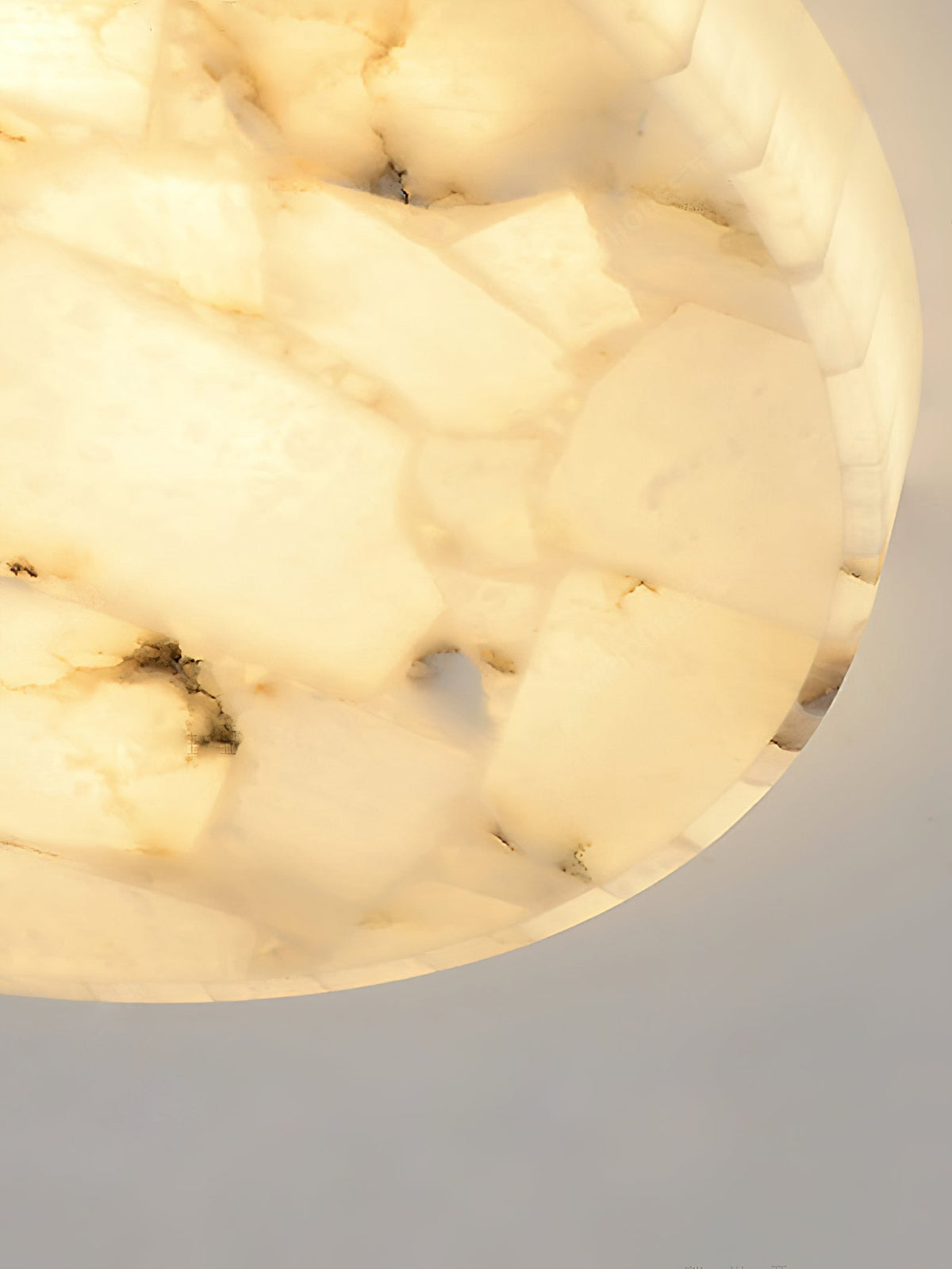 Nivael runde Deckenleuchte aus Alabaster