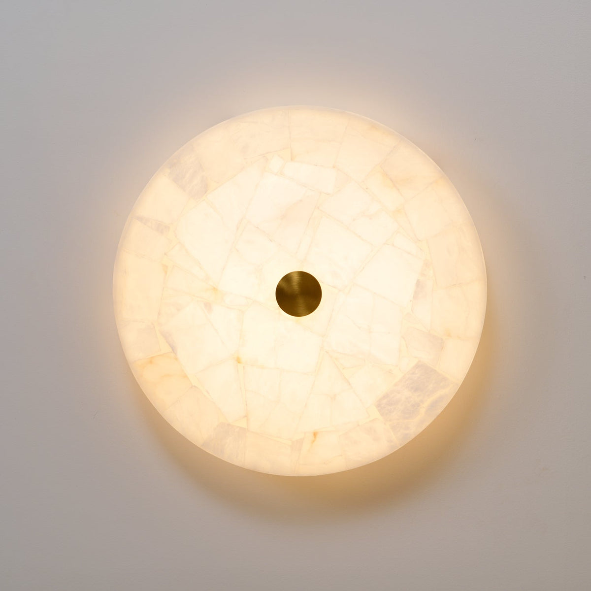Ciphayra runde Mosaik-Alabaster-Deckenleuchte