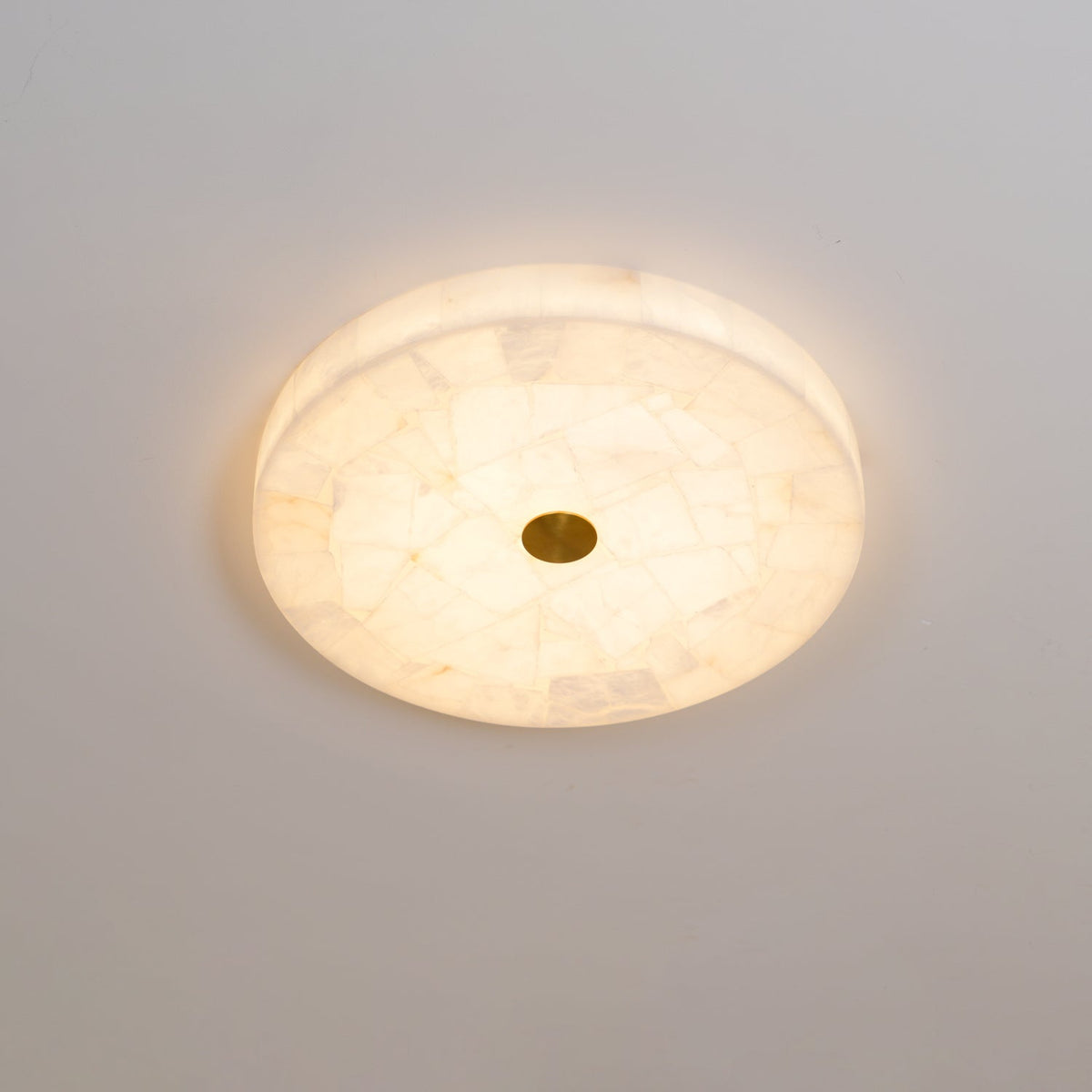 Ciphayra runde Mosaik-Alabaster-Deckenleuchte