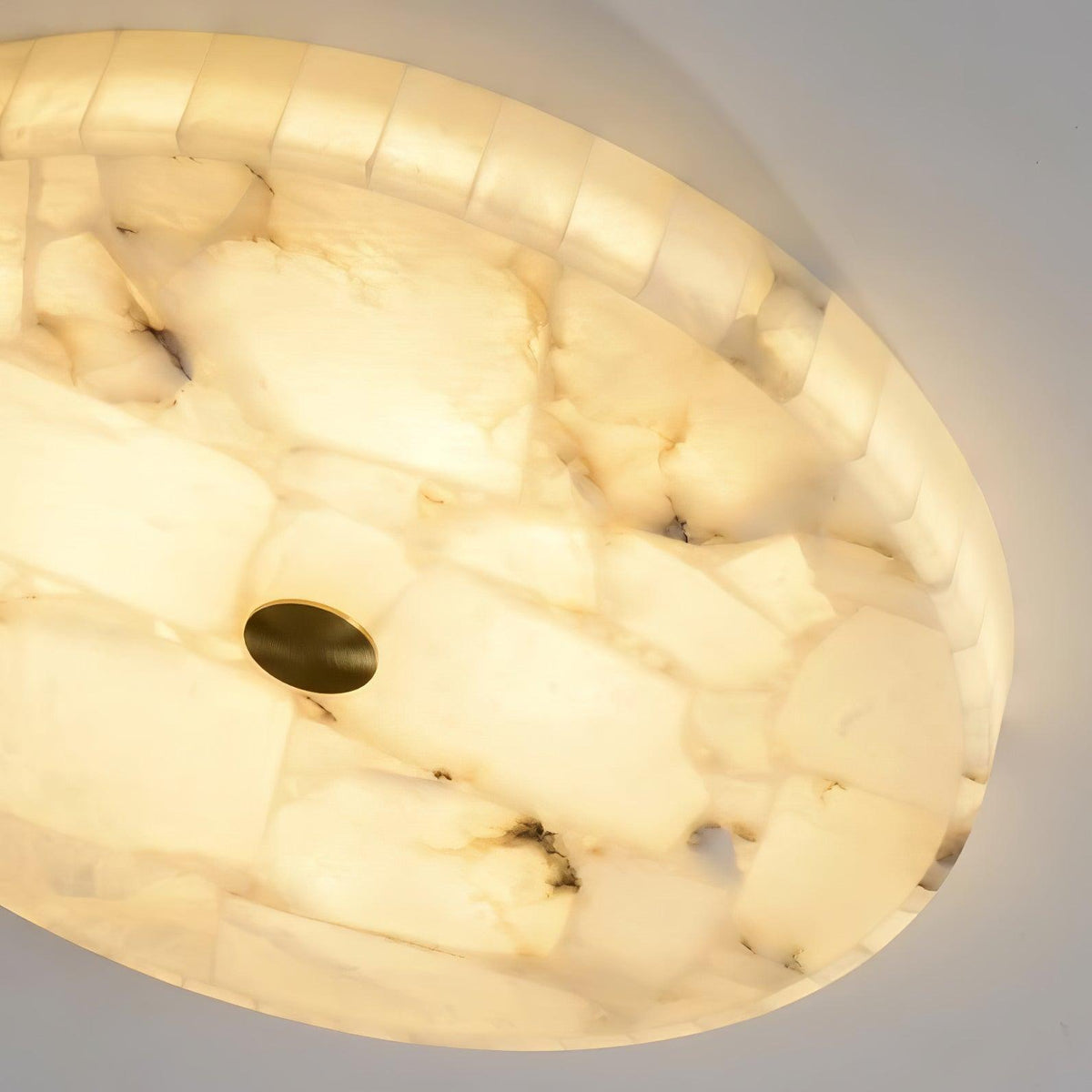 Ciphayra runde Mosaik-Alabaster-Deckenleuchte